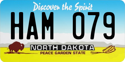 ND license plate HAM079