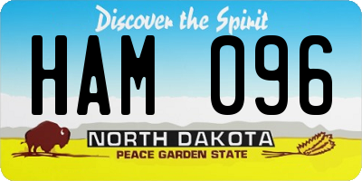 ND license plate HAM096