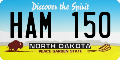 ND license plate HAM150