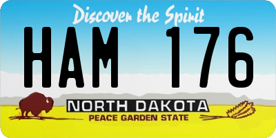 ND license plate HAM176