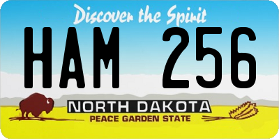 ND license plate HAM256