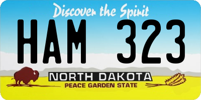 ND license plate HAM323
