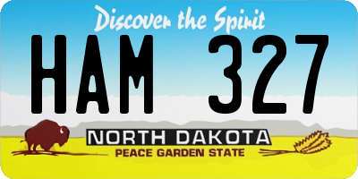 ND license plate HAM327