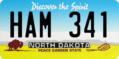 ND license plate HAM341