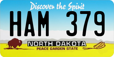ND license plate HAM379