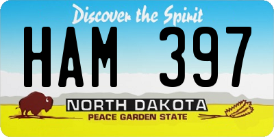 ND license plate HAM397