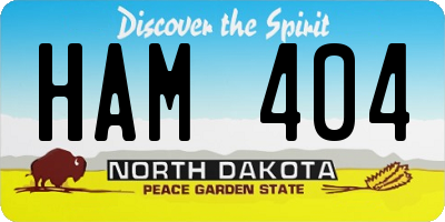 ND license plate HAM404