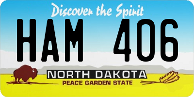 ND license plate HAM406