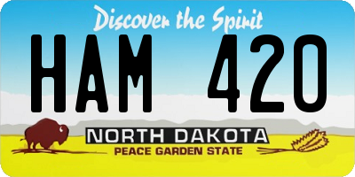 ND license plate HAM420