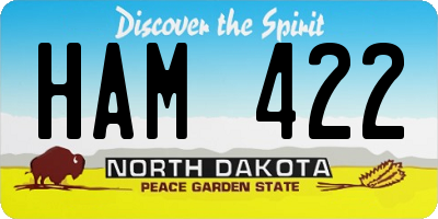 ND license plate HAM422