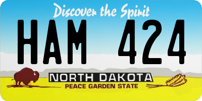 ND license plate HAM424