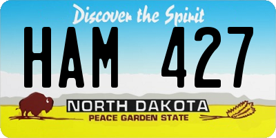 ND license plate HAM427