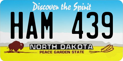 ND license plate HAM439