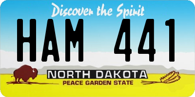 ND license plate HAM441