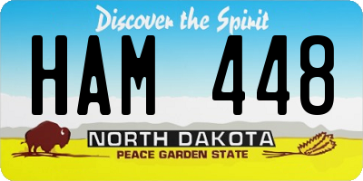 ND license plate HAM448