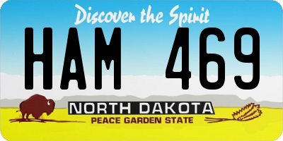 ND license plate HAM469
