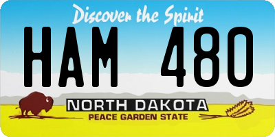 ND license plate HAM480