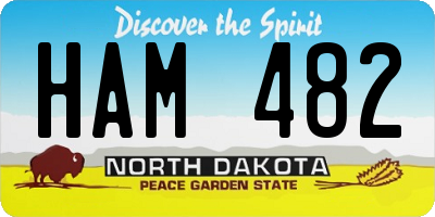 ND license plate HAM482
