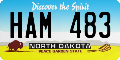 ND license plate HAM483