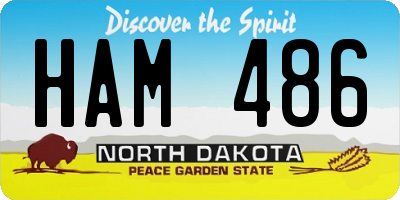 ND license plate HAM486