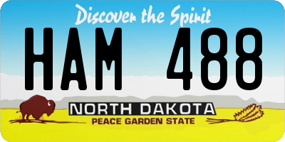 ND license plate HAM488