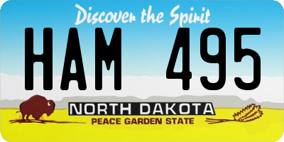 ND license plate HAM495