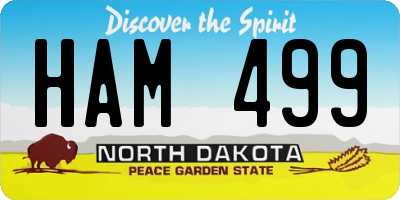 ND license plate HAM499