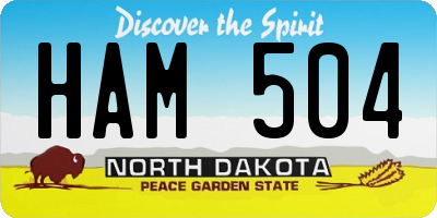 ND license plate HAM504