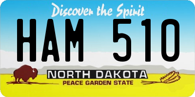 ND license plate HAM510