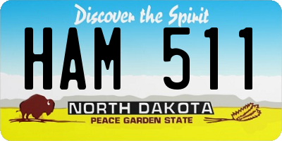 ND license plate HAM511