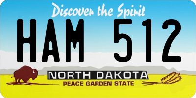 ND license plate HAM512