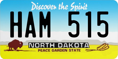 ND license plate HAM515