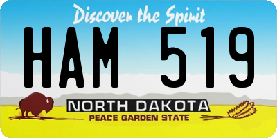 ND license plate HAM519