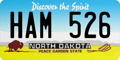 ND license plate HAM526