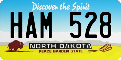ND license plate HAM528