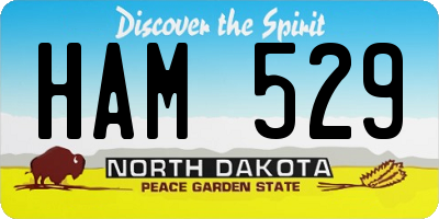 ND license plate HAM529