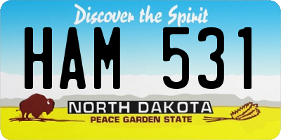 ND license plate HAM531