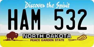 ND license plate HAM532