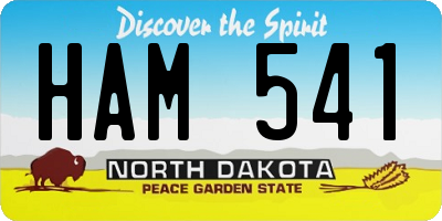 ND license plate HAM541