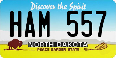ND license plate HAM557
