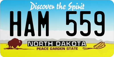 ND license plate HAM559