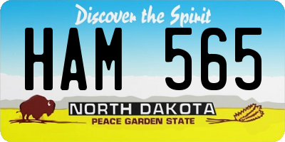 ND license plate HAM565