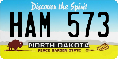ND license plate HAM573