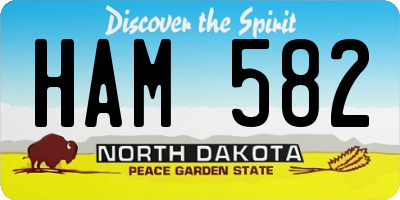 ND license plate HAM582