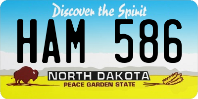 ND license plate HAM586