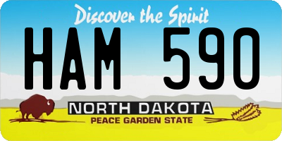 ND license plate HAM590