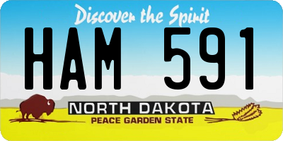ND license plate HAM591