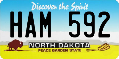 ND license plate HAM592