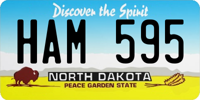 ND license plate HAM595