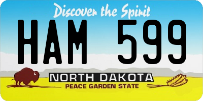 ND license plate HAM599